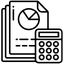 Accounts preparation icon.