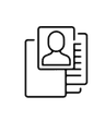 Self-employed tax return icon.